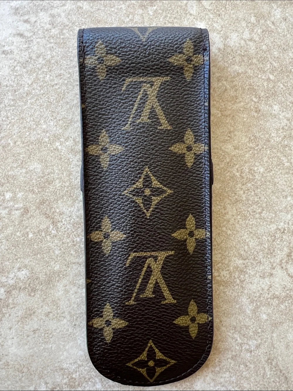 Louis Vuitton Monogram Brown & Gold Pen Sleeve or reading glasses